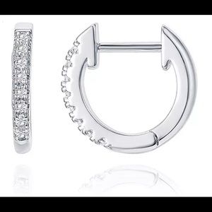 New CZ huggie hoop earring